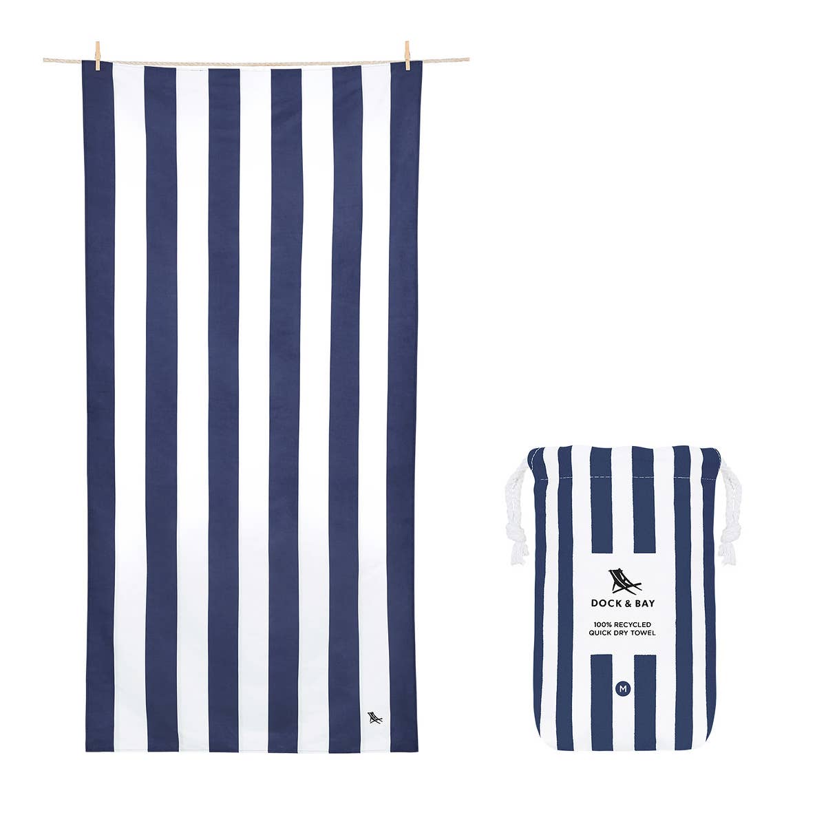 Navy Blue Kids Dock &amp; Bay Quick Dry Towel