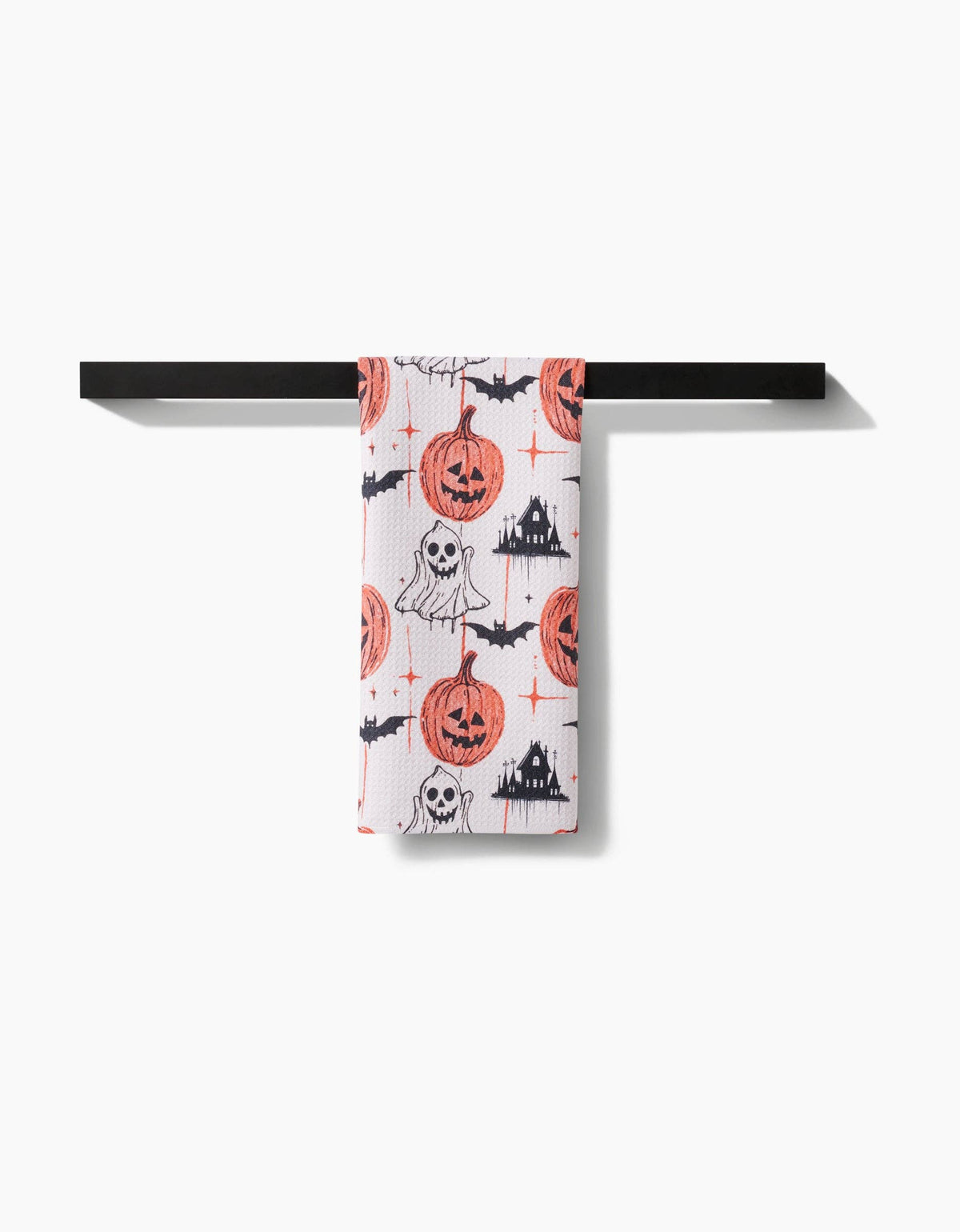 Halloween Is Here Tea Towel by Geometry - The Preppy Bunny