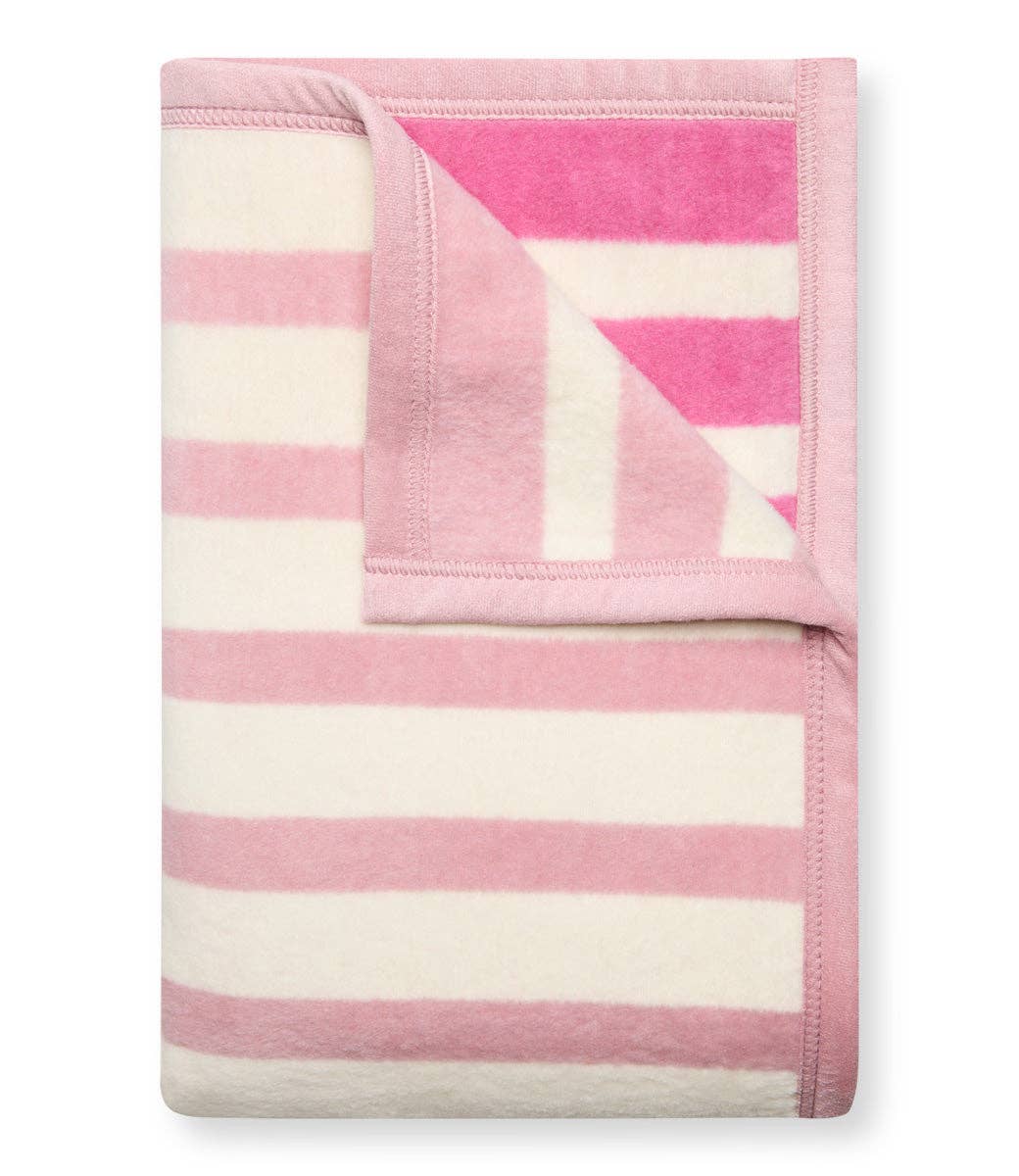 Breton Stripe Bubblegum Midi Blanket - The Preppy Bunny