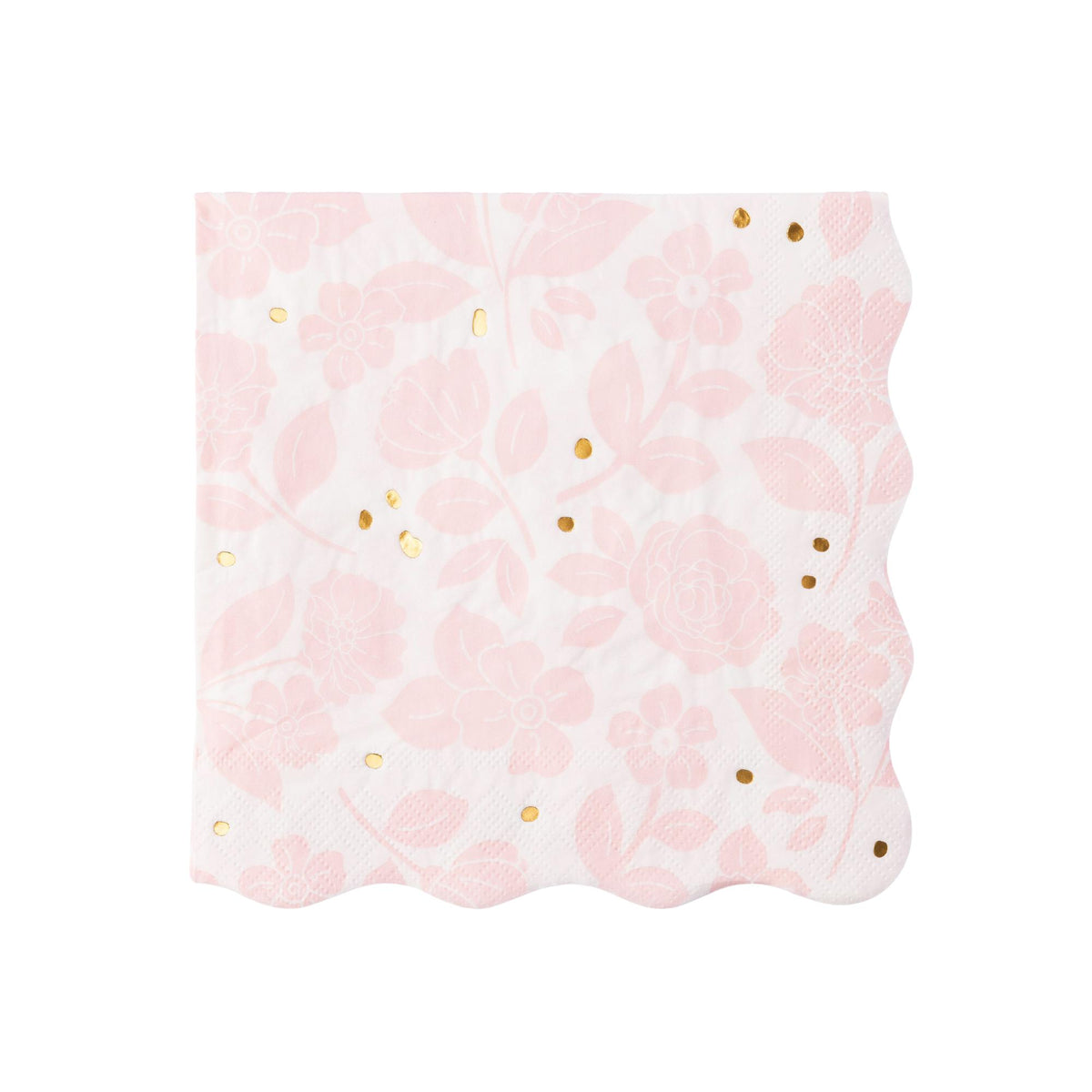 PETAL PINK ELEGANT FLORAL DINNER NAPKIN