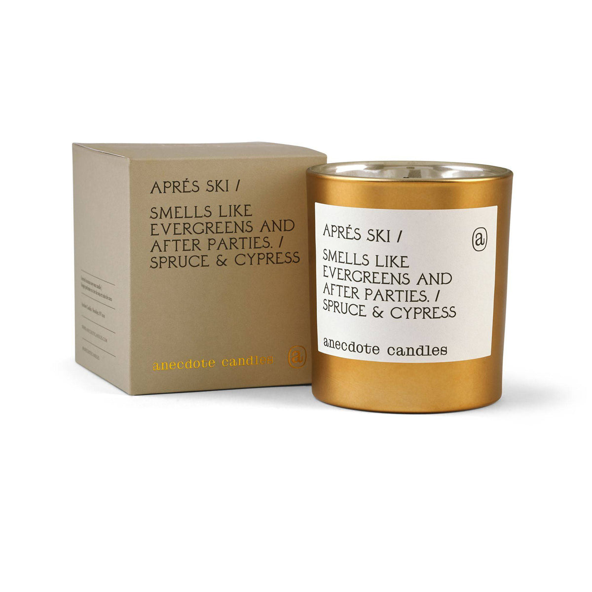 Apres Ski (Spruce &amp; Cypress) Gold Tumbler Candle - The Preppy Bunny