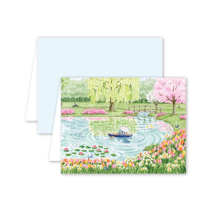 Garden Park Greeting Card - The Preppy Bunny