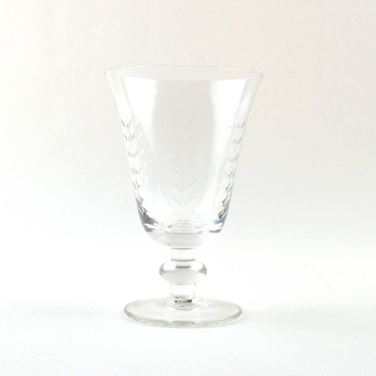 Clear Etched Wine Glass - The Preppy Bunny