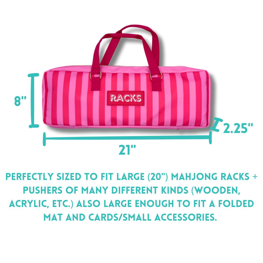 Mahjong Rack Bag  |  Fits 20" Racks + Folded Mat - The Preppy Bunny
