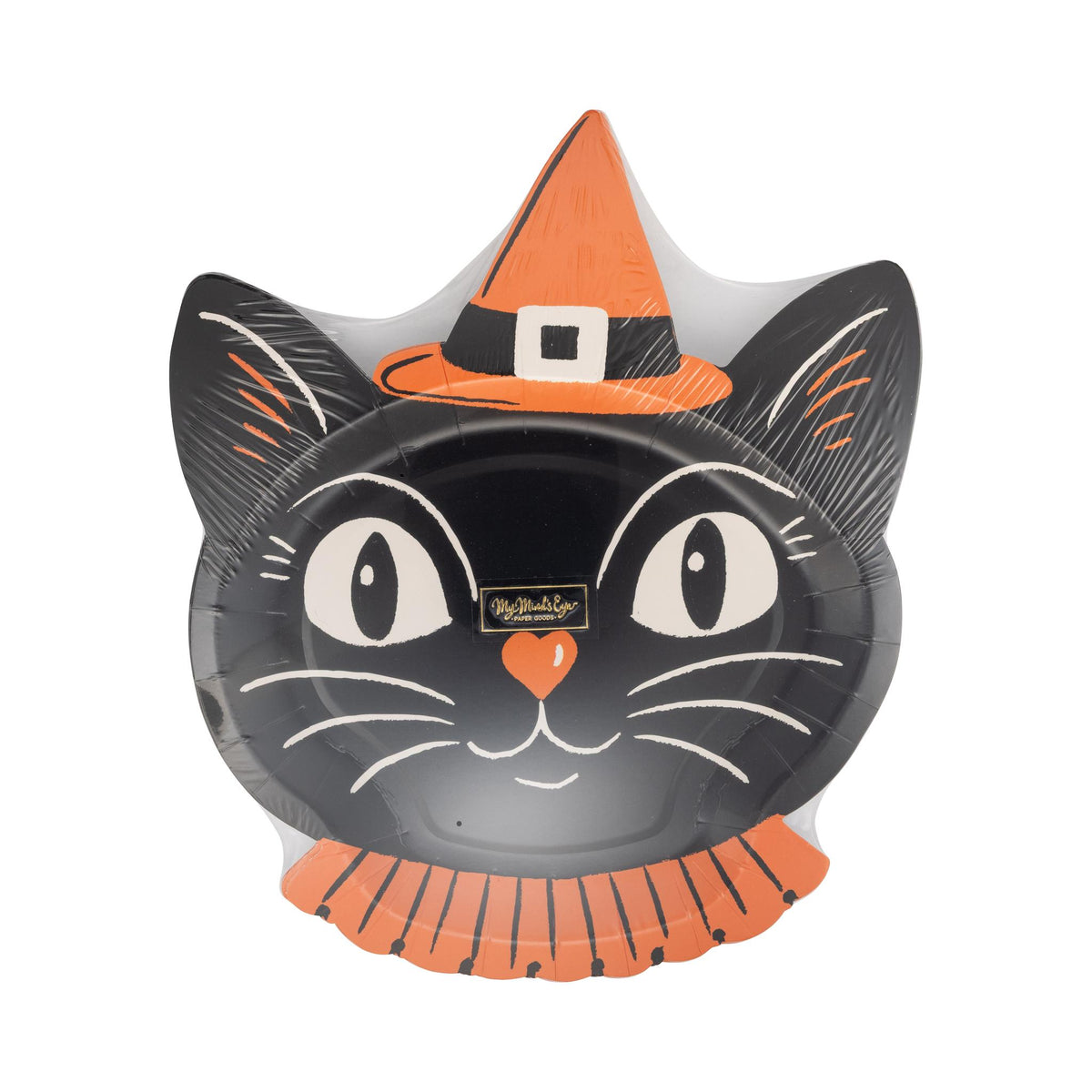 Vintage Witchy Cat Paper Plates