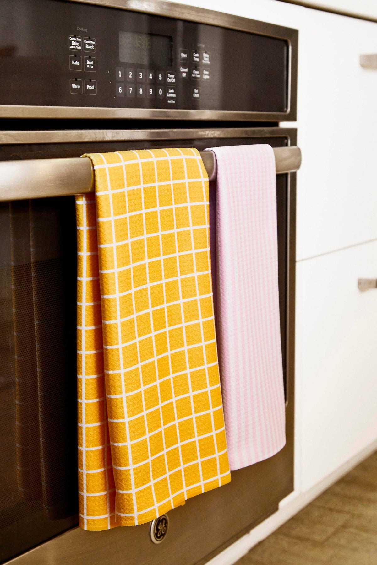 Stripe Pink Geometry Kitchen Towel - The Preppy Bunny
