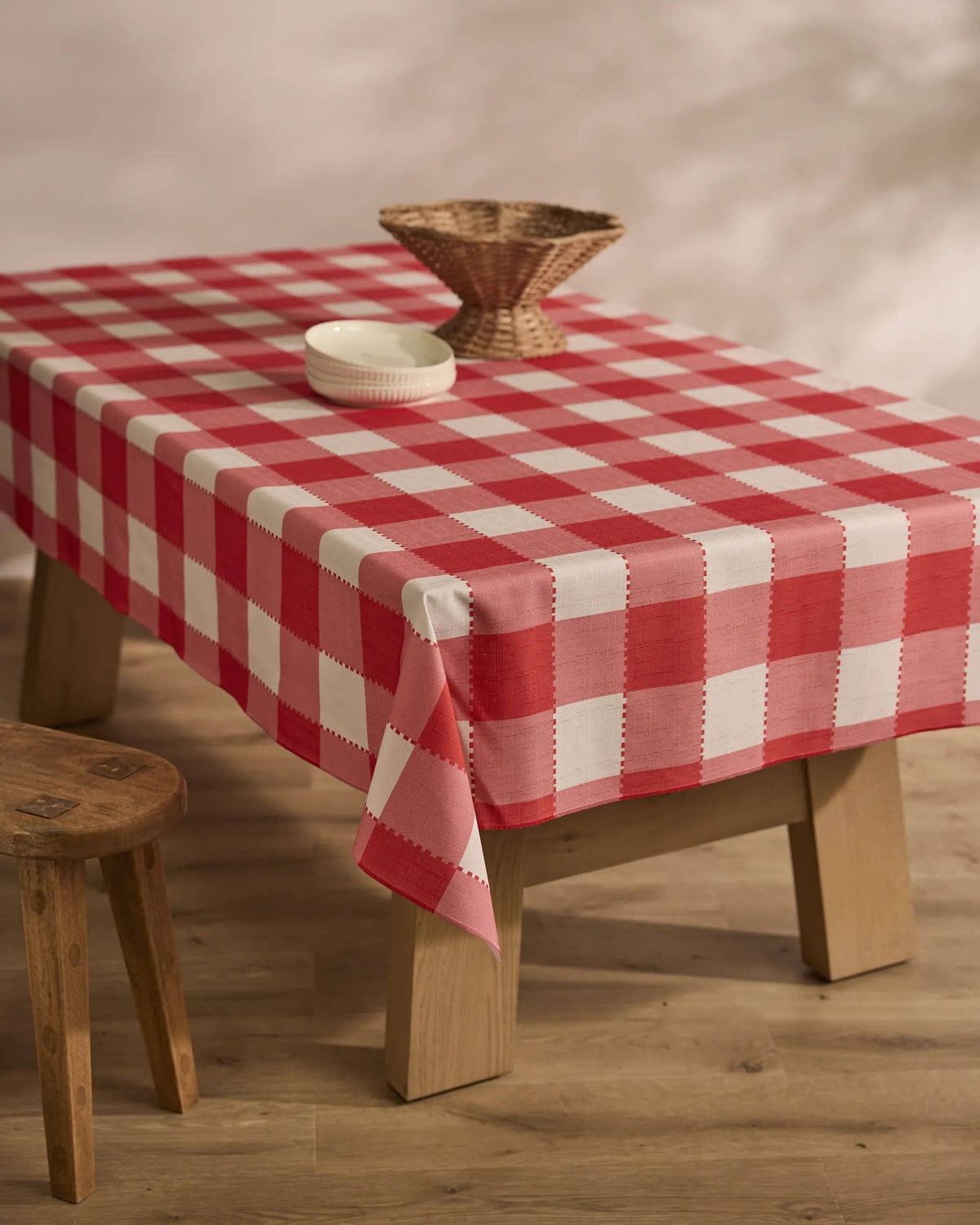 Ripe Tomato Gingham Tablecloth by Geometry