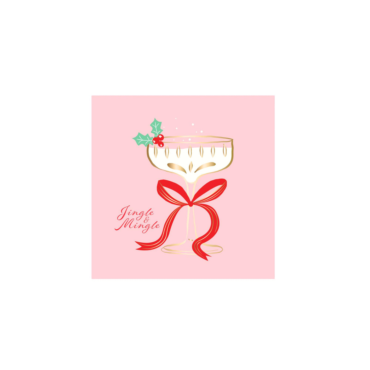 Christmas Spirit Paper Cocktail Napkins - The Preppy Bunny