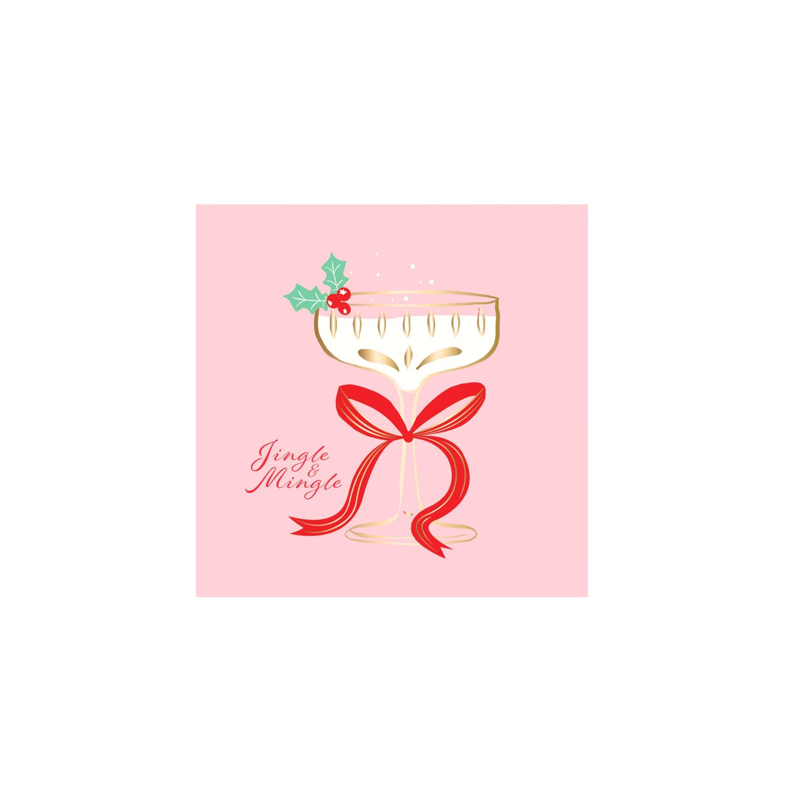 Christmas Spirit Paper Cocktail Napkins - The Preppy Bunny