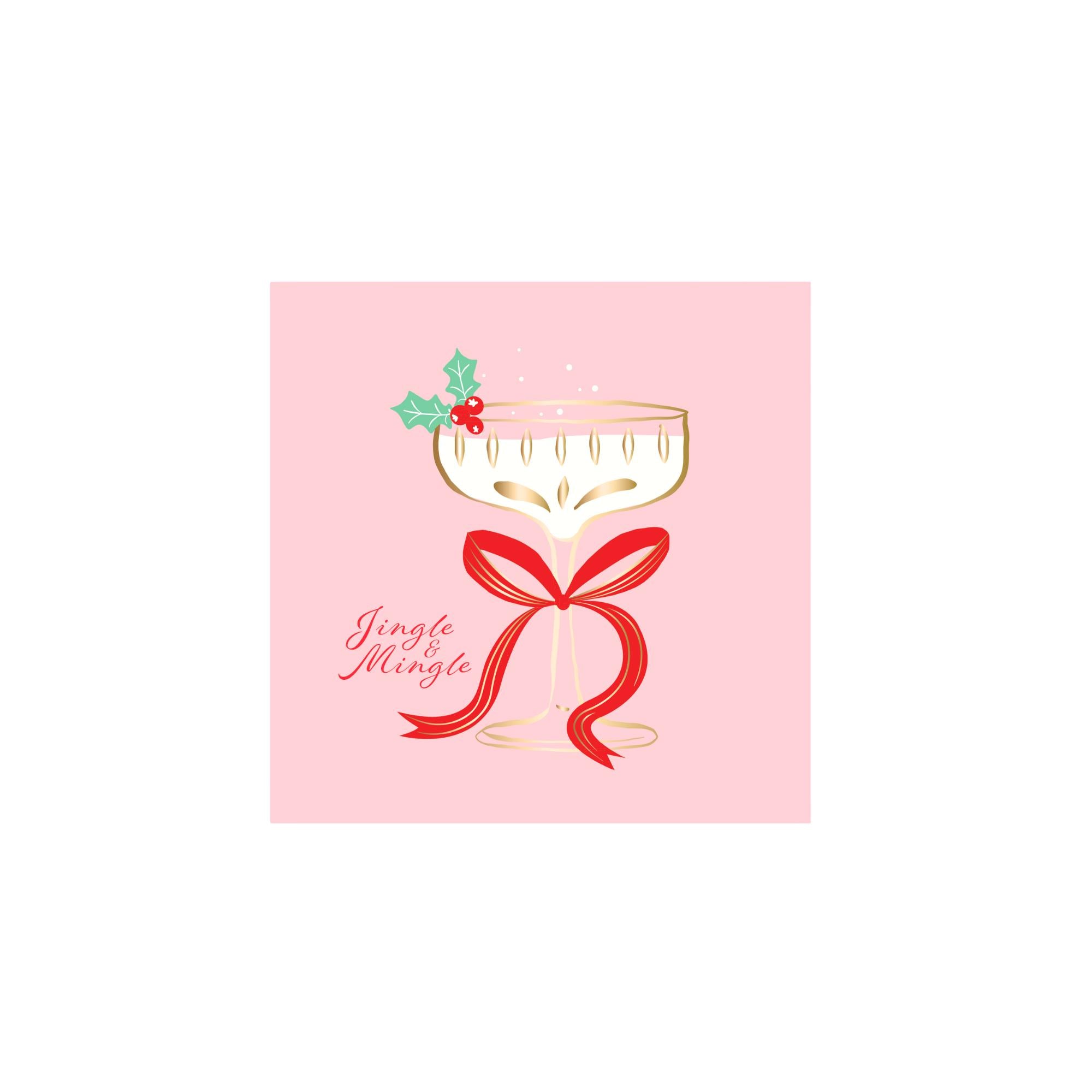 Christmas Spirit Paper Cocktail Napkins - The Preppy Bunny