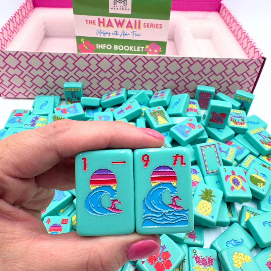 THE HAWAII SERIES | Mahjong Tile Set with Aloha Flair - The Preppy Bunny