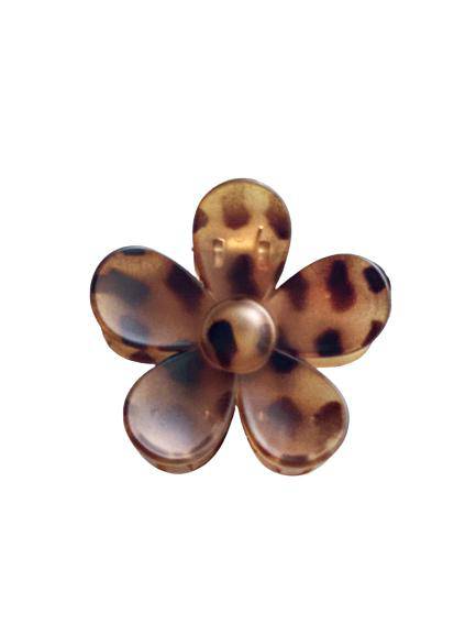 Flower Power "Brown Shimmer" Hair Clip - The Preppy Bunny
