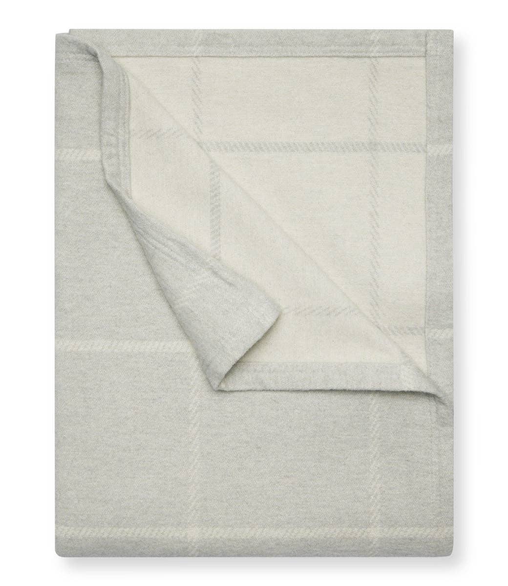 The Lightweight ChappyWrap Blanket - Windowpane Light Grey - The Preppy Bunny