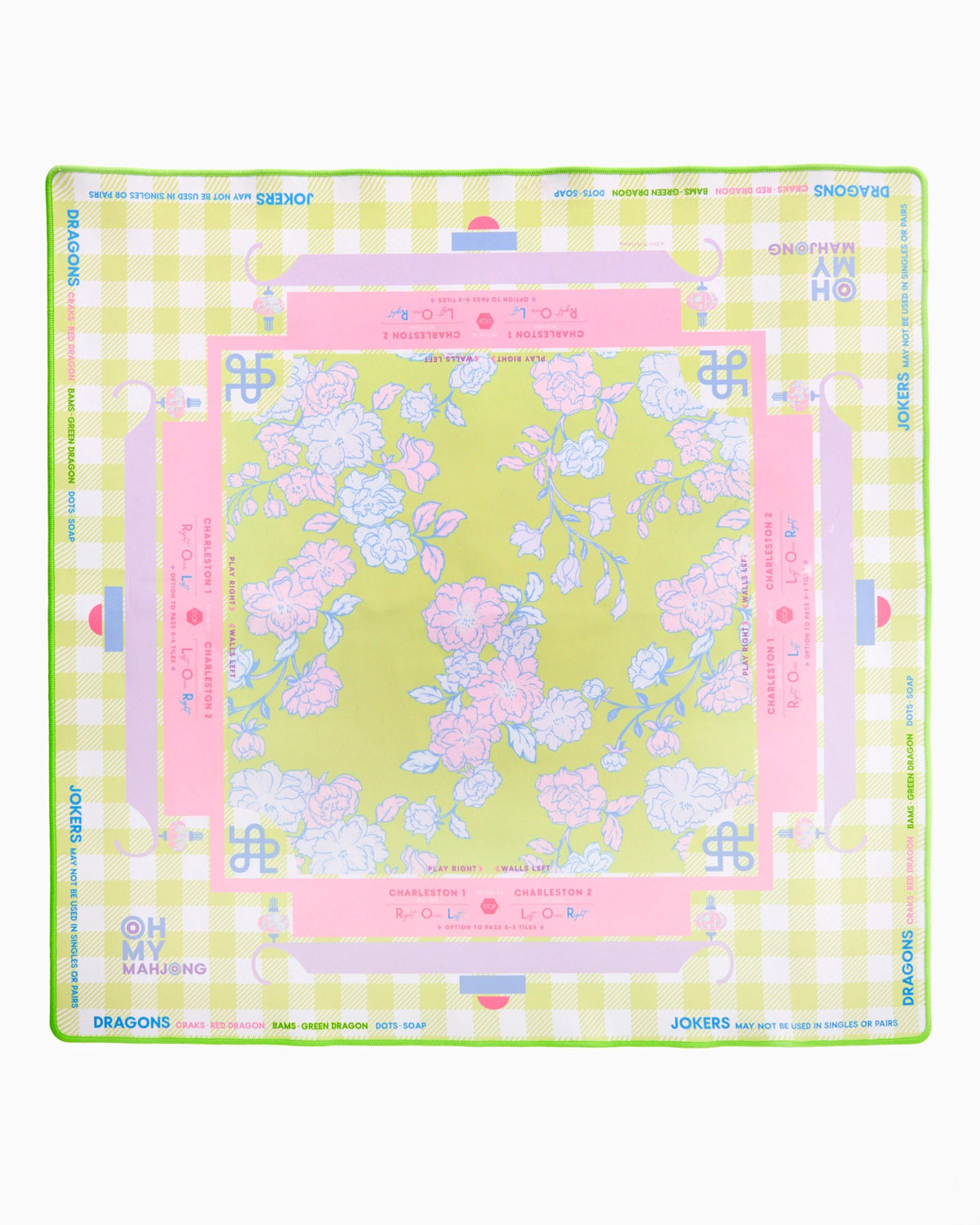 Garden Party Mahjong Mat in Tube - The Preppy Bunny