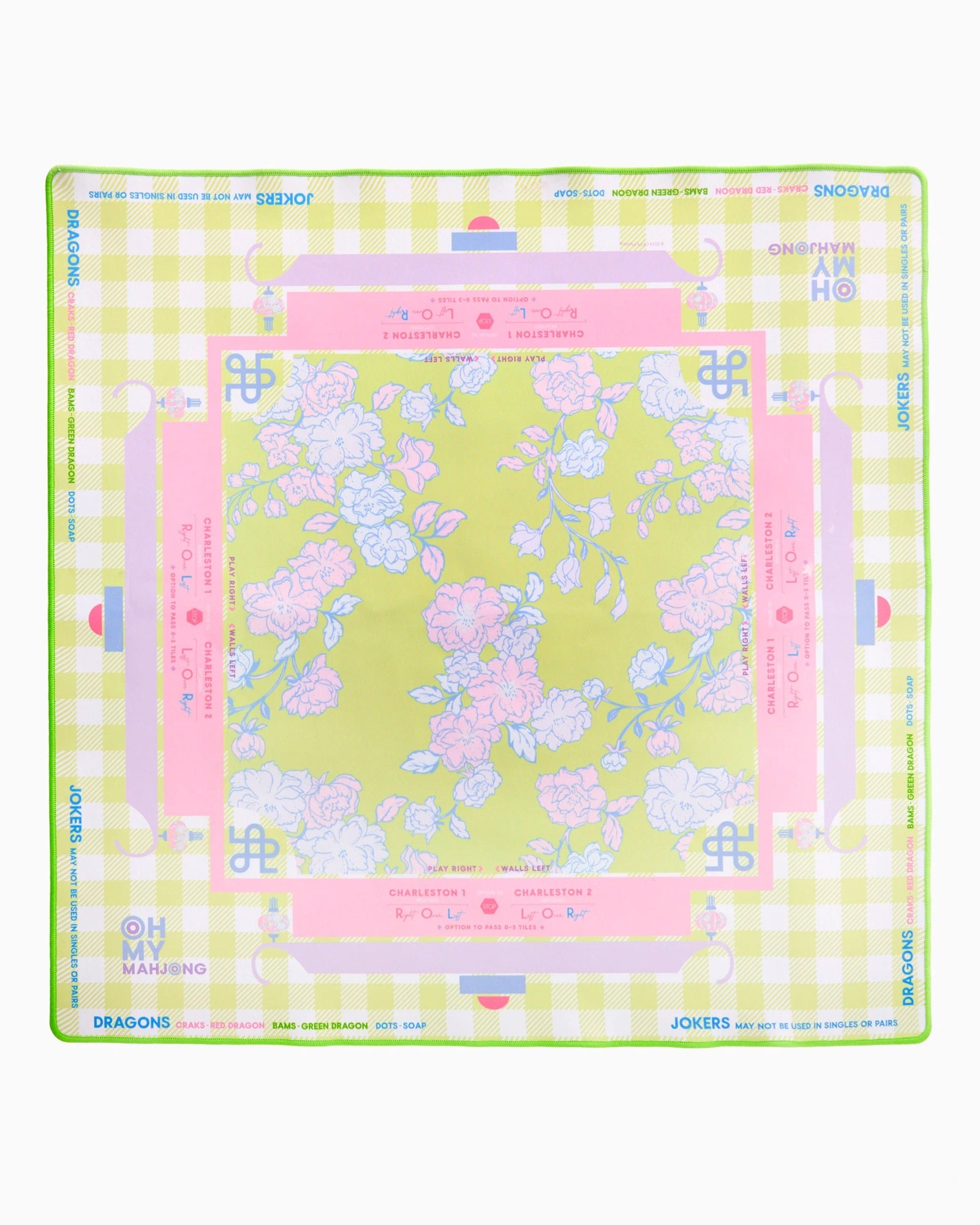 Garden Party Mahjong Mat in Tube - The Preppy Bunny