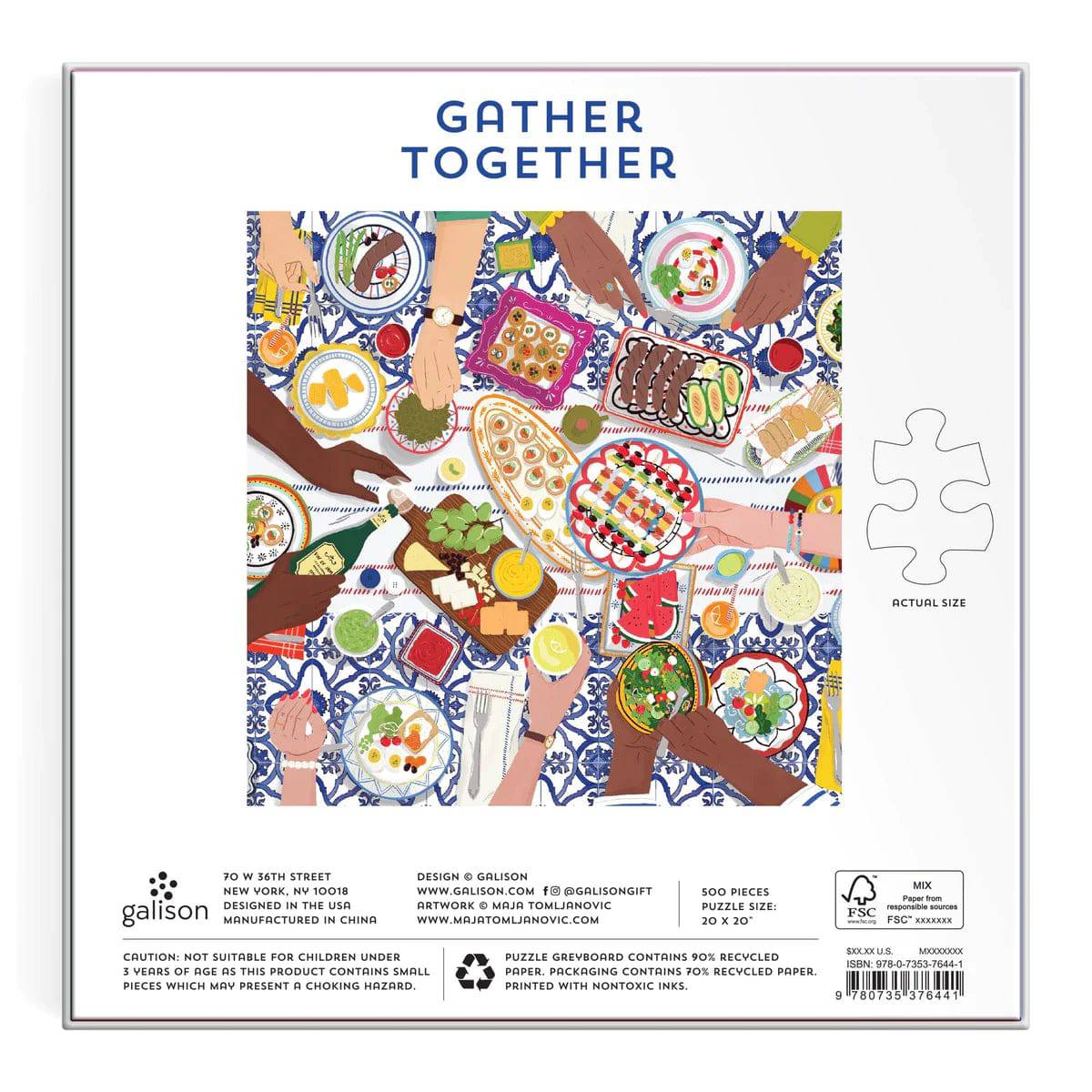 Gather Together 500 Piece Puzzle - The Preppy Bunny