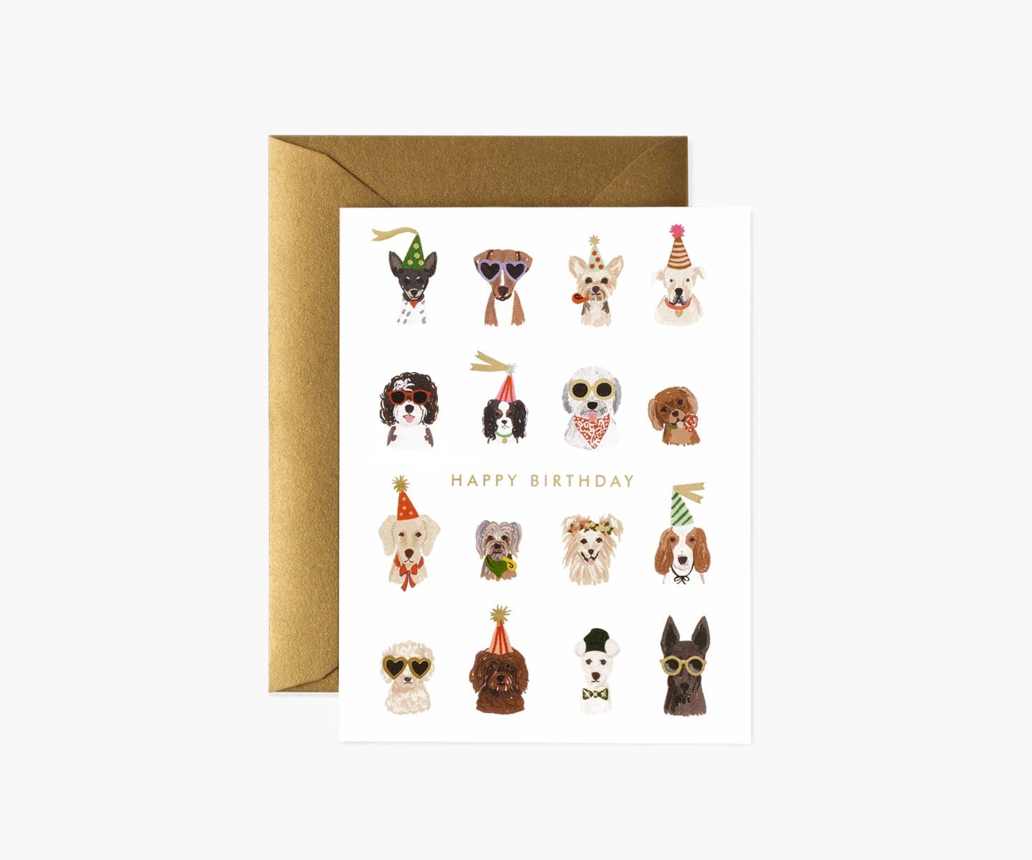 Party Pups Single Birthday Card - The Preppy Bunny