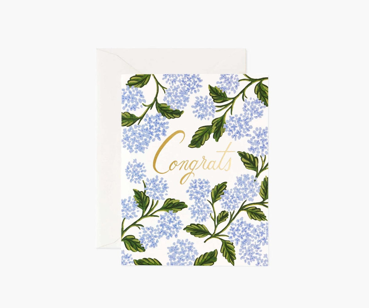 Hydrangea Congrats Greeting Card - The Preppy Bunny
