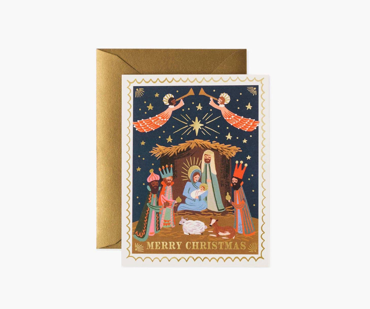 Christmas Nativity Greeting Card - The Preppy Bunny