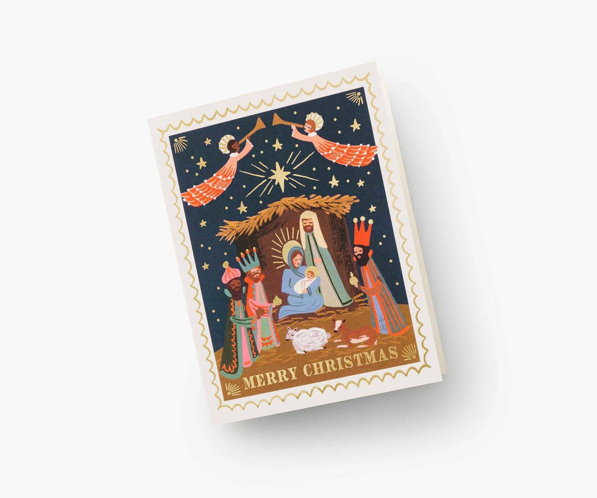 Christmas Nativity Greeting Card - The Preppy Bunny