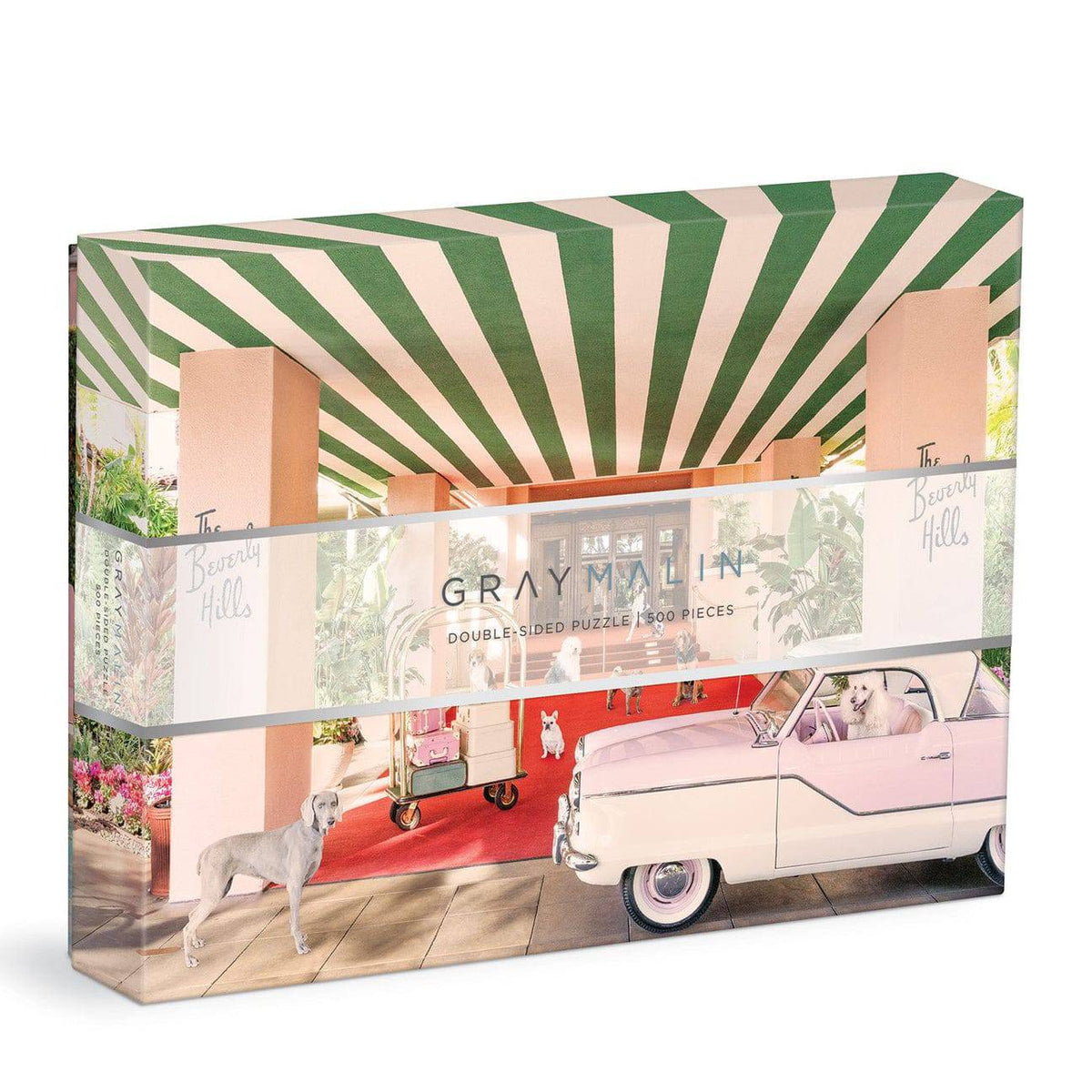 Gray Malin The Dogs at the Beverly Hills Hotel 500 Piece Double-Sided Puzzle - The Preppy Bunny