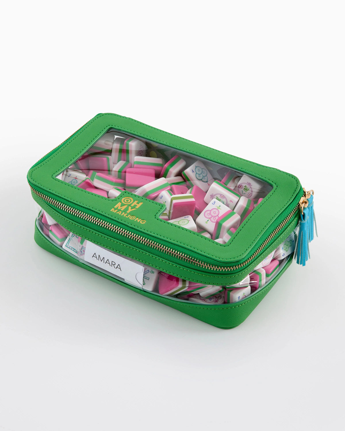 Green Mahjong Tile Storage Bag - The Preppy Bunny