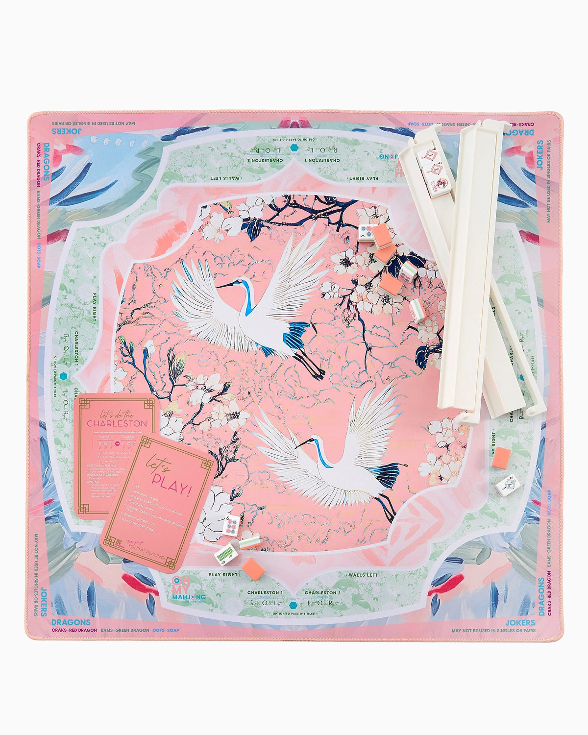 Heron Mahjong Mat in Tube - The Preppy Bunny