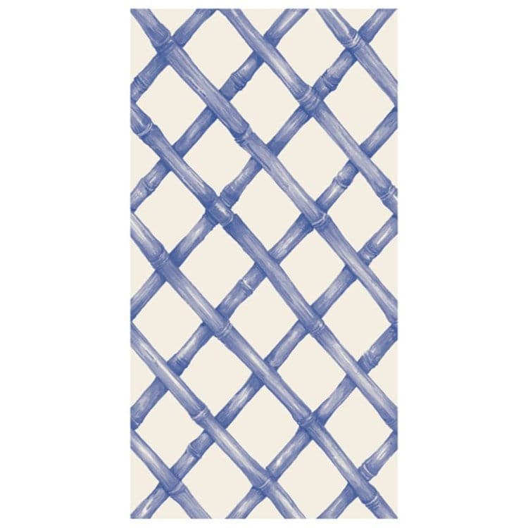 Blue Lattice Paper Guest Napkins - The Preppy Bunny