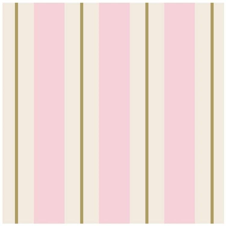 Pink &amp; Gold Stripe Paper Cocktail Napkins - The Preppy Bunny