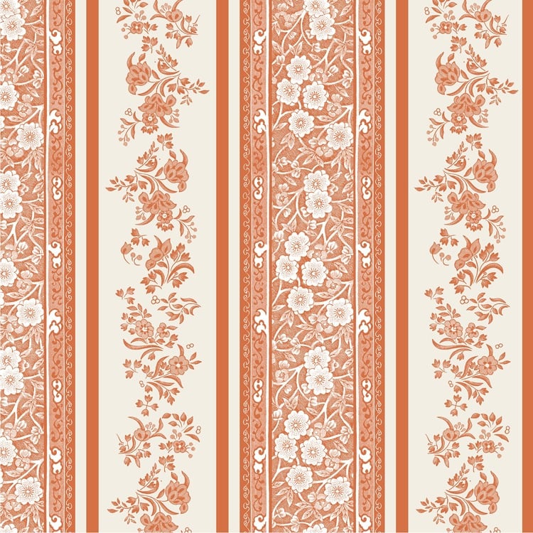 Pumpkin Burleigh Stripe Paper Cocktail Napkins - The Preppy Bunny