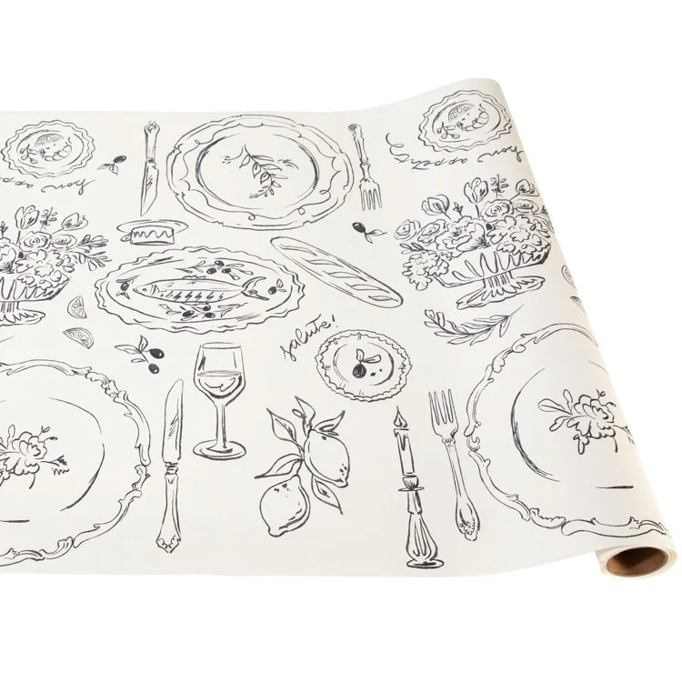 Dinner Party Paper Table Runner - The Preppy Bunny