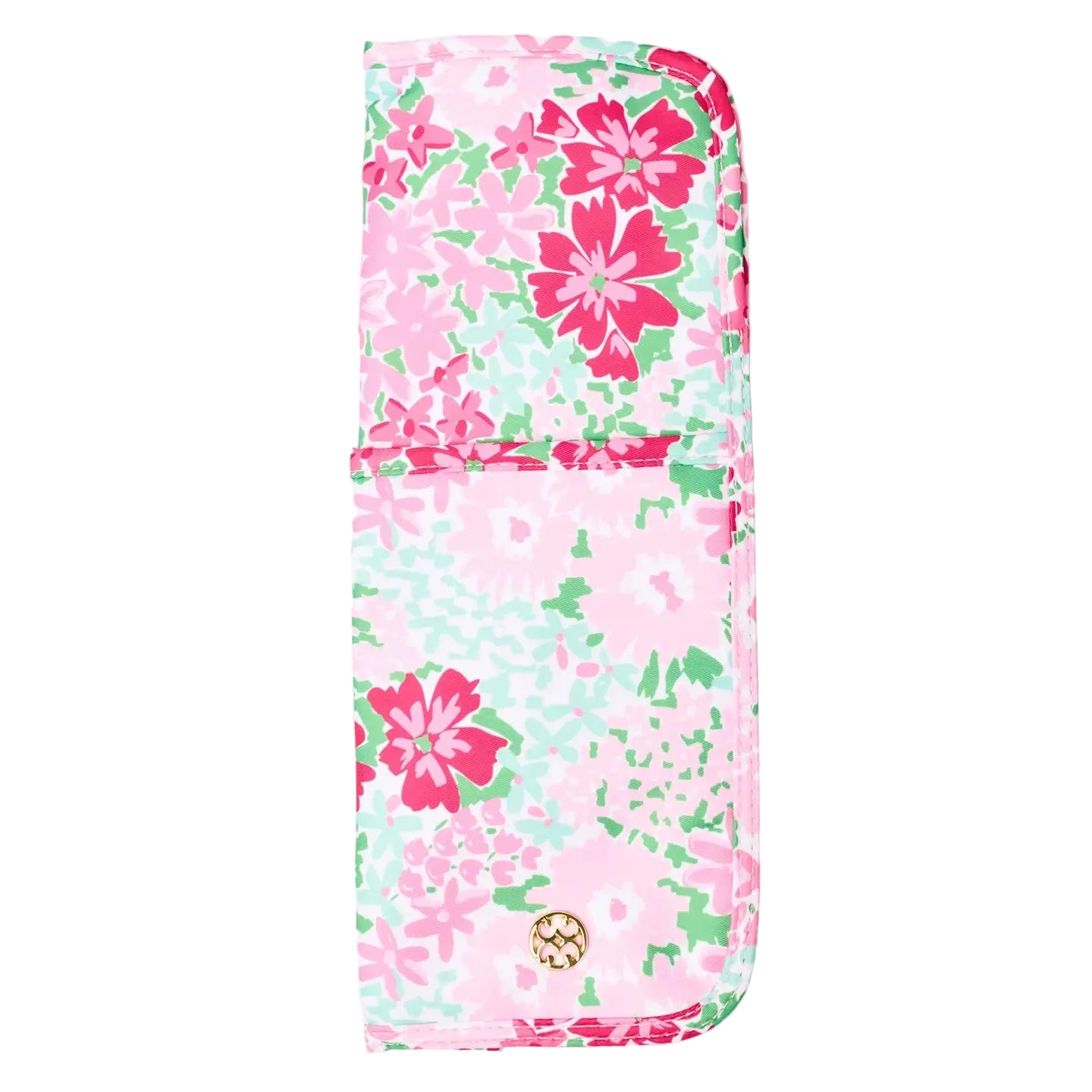 Floral patterned product on a white background