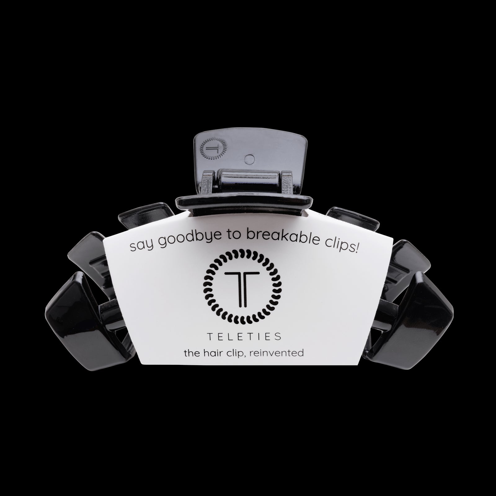 Jet Black Large Hair Clip - The Preppy Bunny