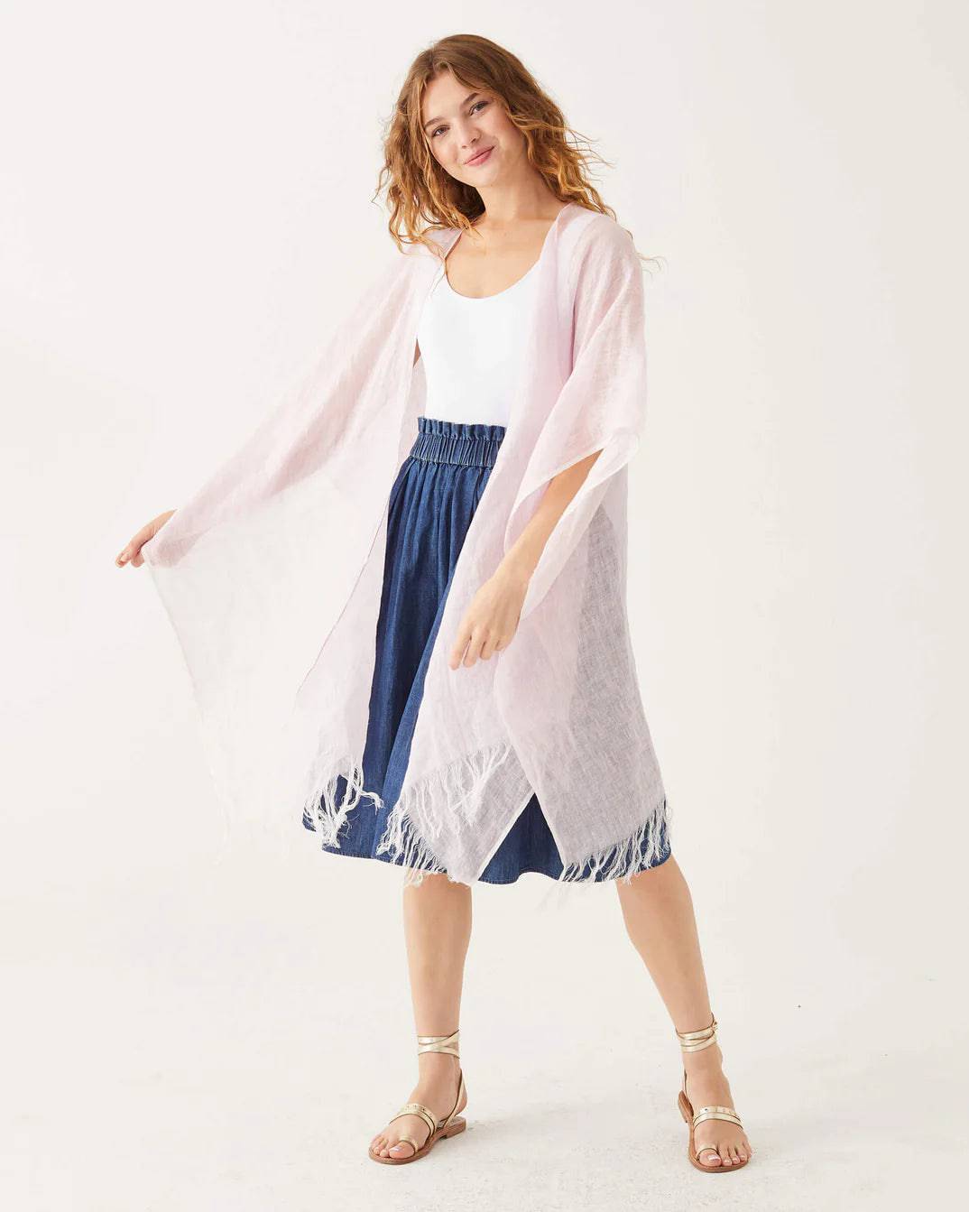 Linen Wrap in Shell Pink - The Preppy Bunny