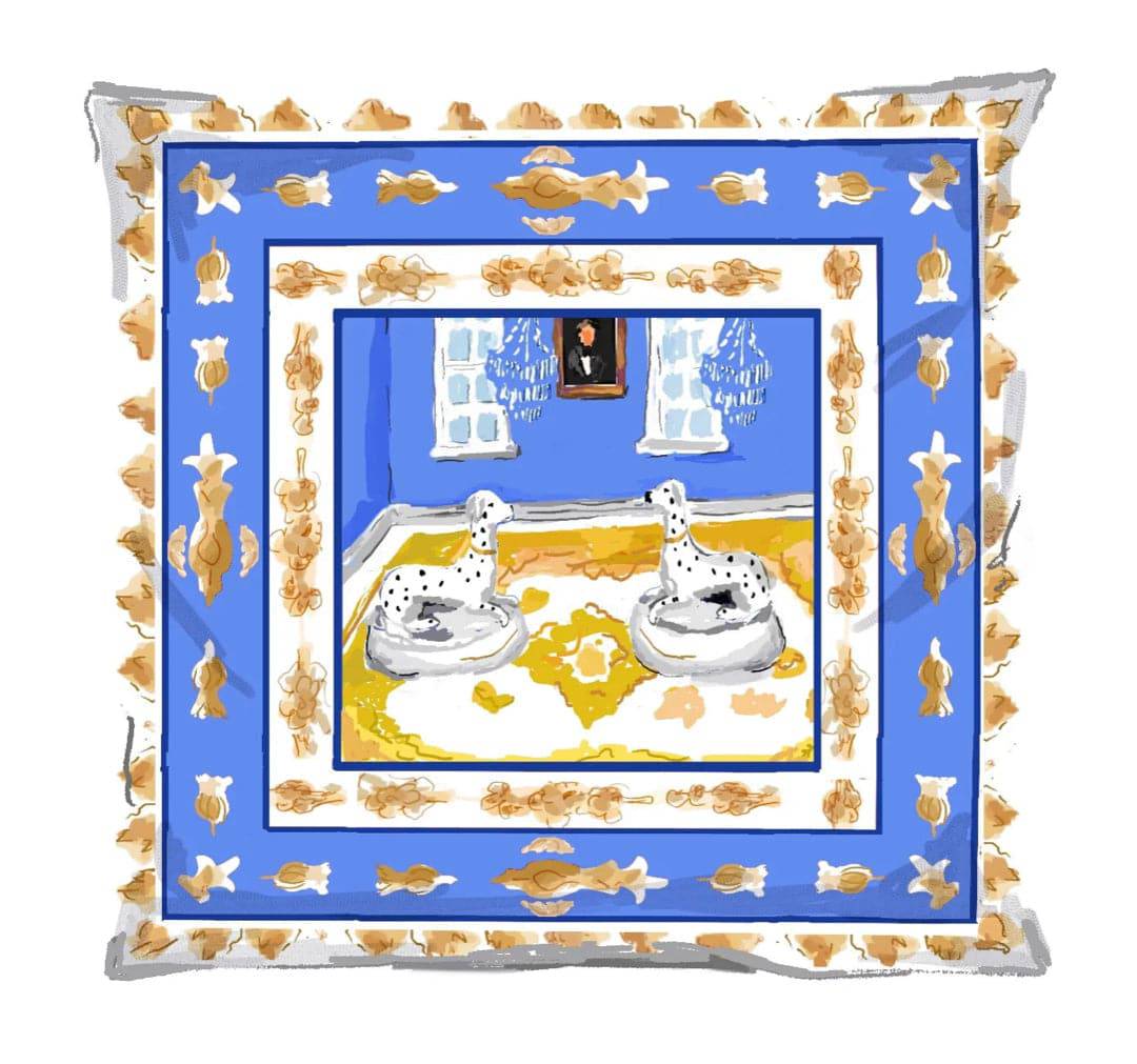 Dana Gibson Dogs Pillow - The Preppy Bunny