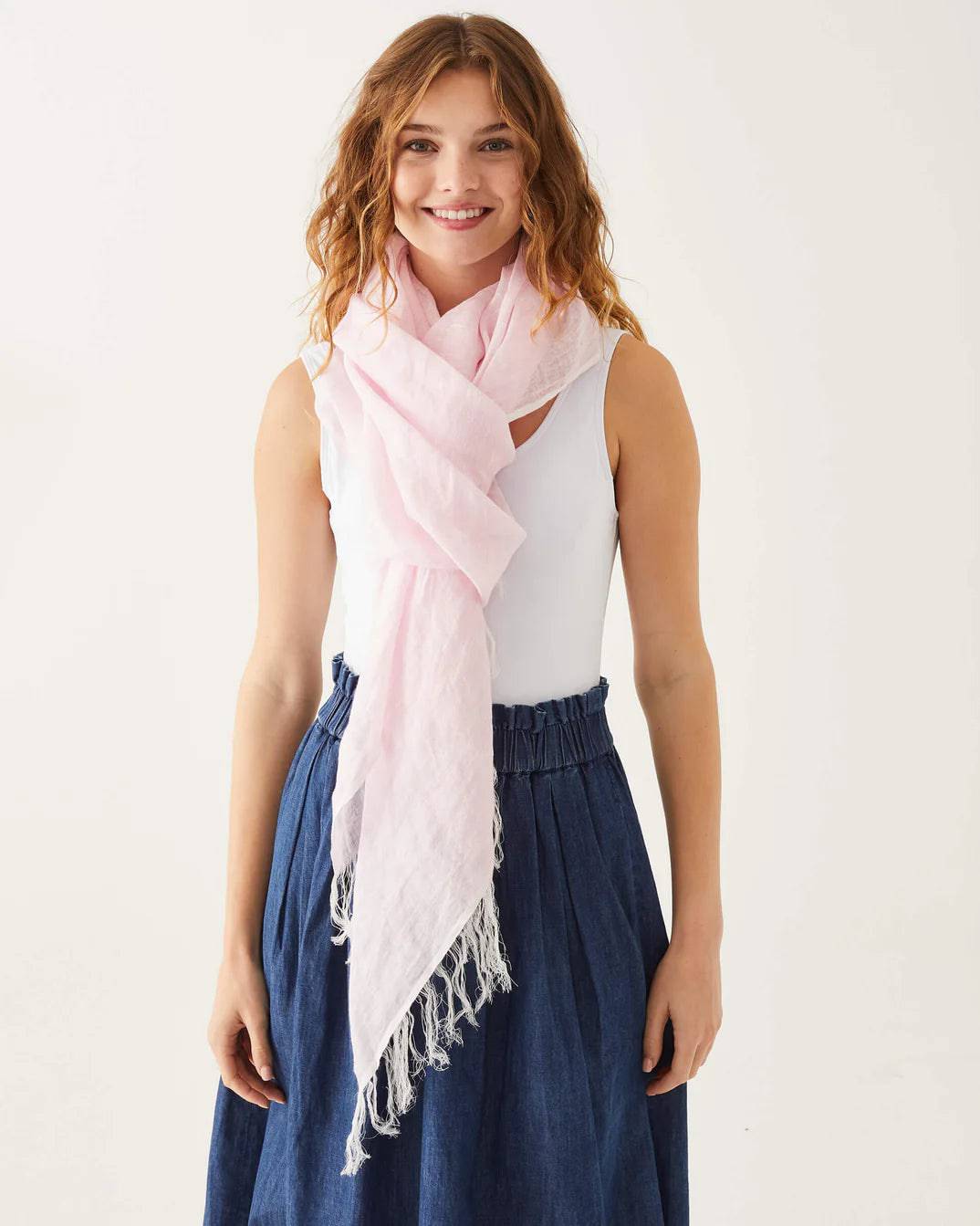 Linen Wrap in Shell Pink - The Preppy Bunny