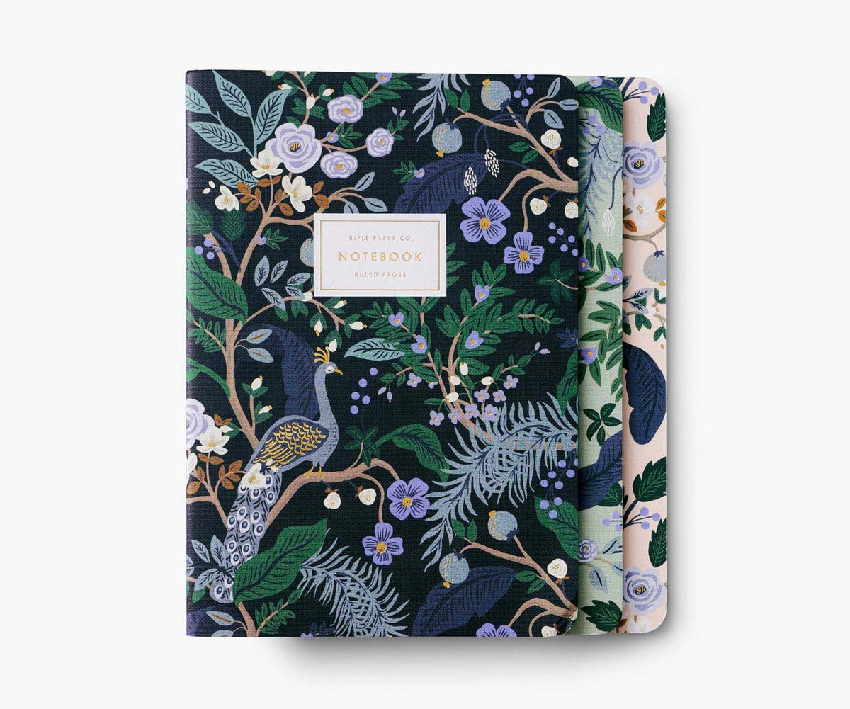 Peacock Set of 3 Notebooks - The Preppy Bunny