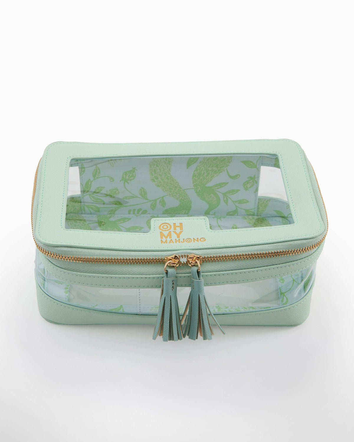 Mint Mahjong Tile Storage Bag - The Preppy Bunny
