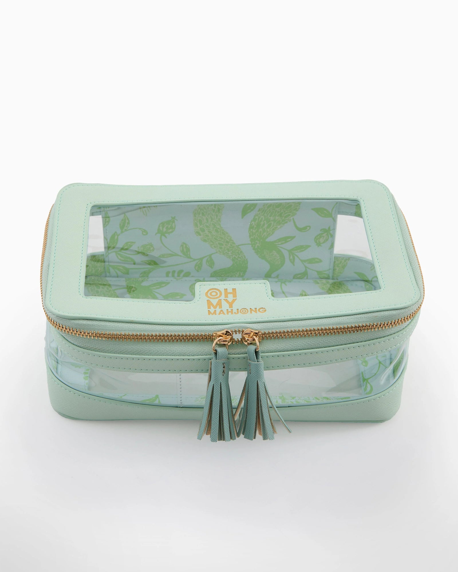 Mint Mahjong Tile Storage Bag - The Preppy Bunny
