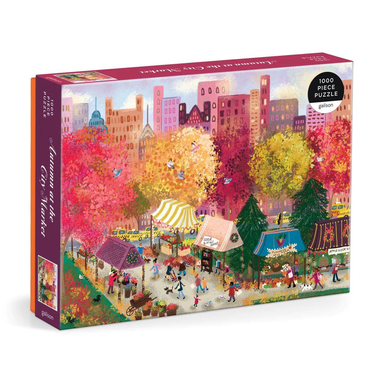 Joy Laforme Autumn at the City Market 1000 Piece Puzzle - The Preppy Bunny