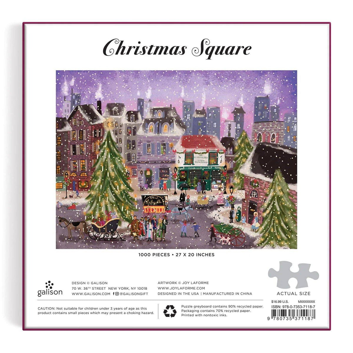 Joy Laforme Christmas Square 1000 Piece Puzzl - The Preppy Bunny