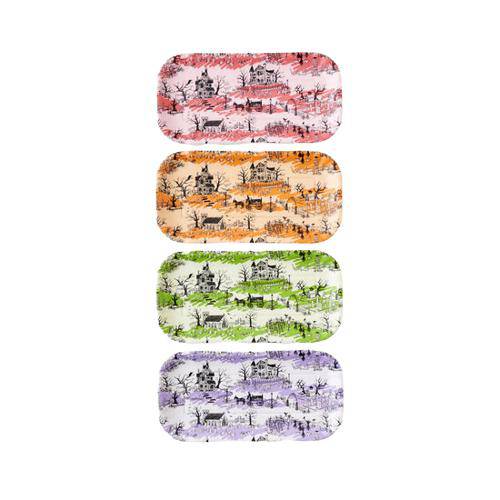 Spooky Toile &quot;Paper&quot; Small Melamine Tray - 4 Colors Available - The Preppy Bunny