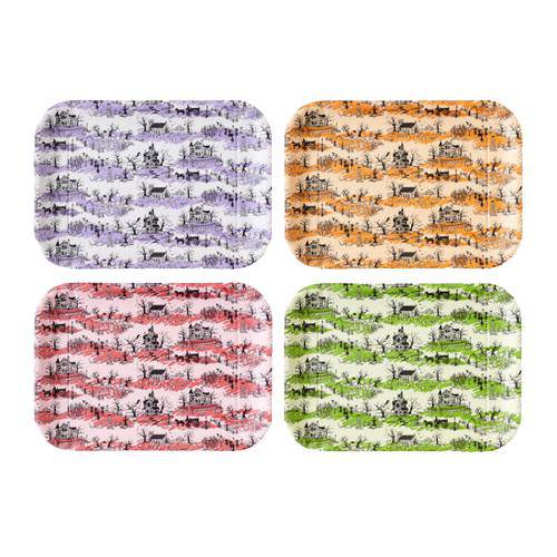 Spooky Toile &quot;Paper&quot; Melamine Tray - 4 Colors Available - The Preppy Bunny