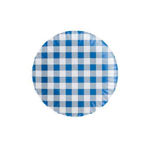 Blue Gingham "paper" Plate Set of 4 - 9 inches - The Preppy Bunny