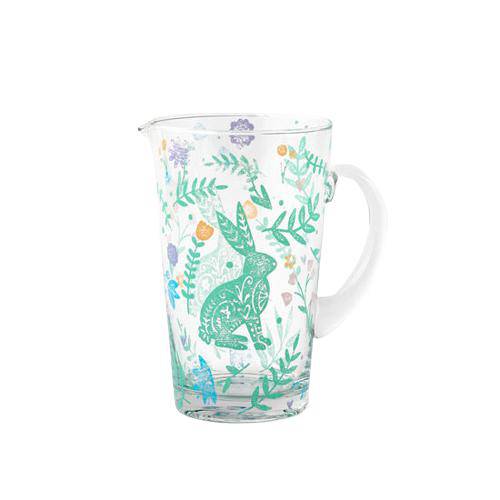 Spring Fables Glass Pitcher - The Preppy Bunny