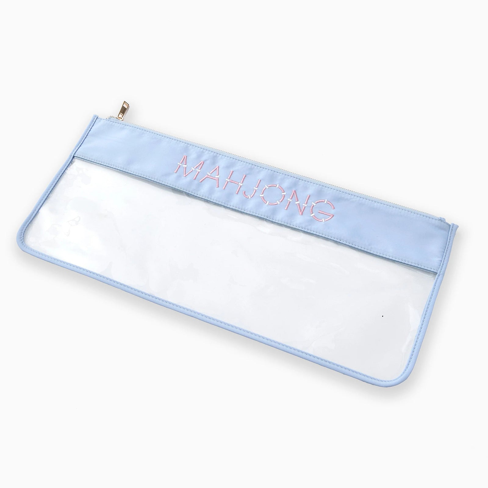Light Blue Bamboo Mahjong Tile Bag - The Preppy Bunny