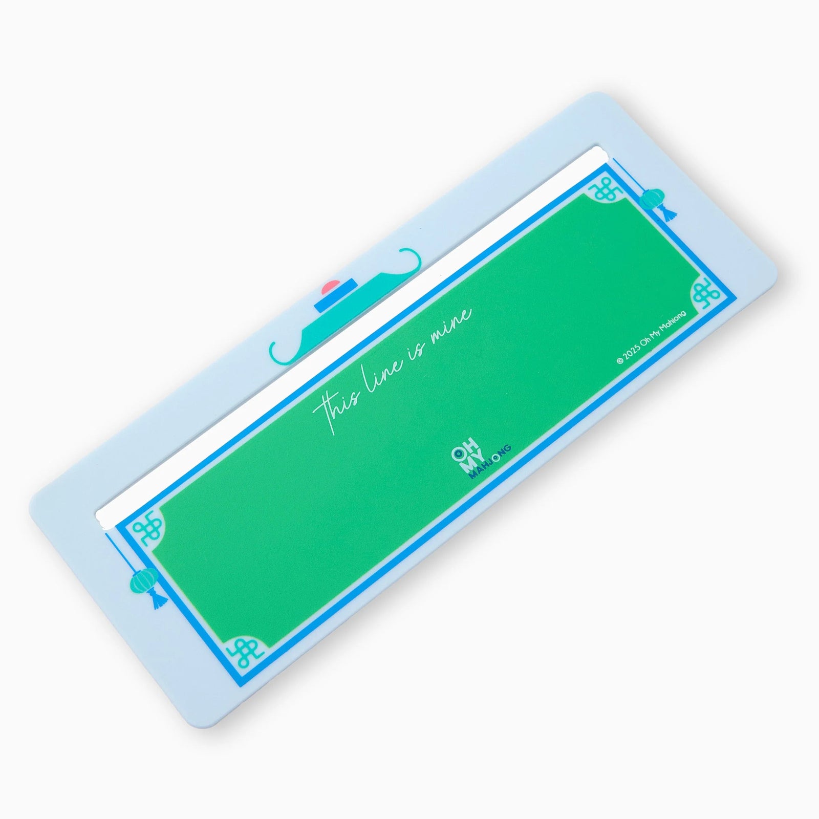 Light Blue Line Finder for Mahjong Card - The Preppy Bunny