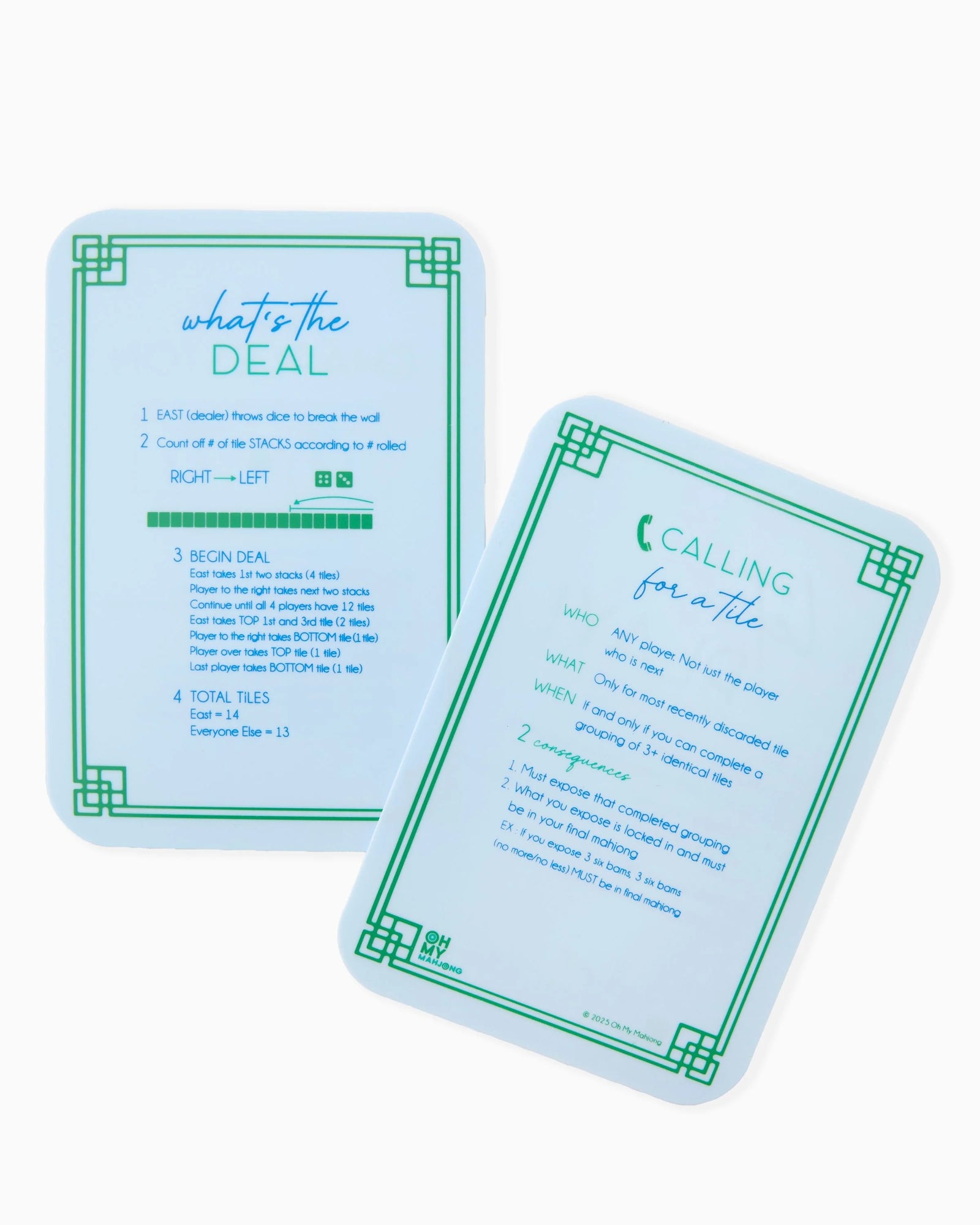 Light Blue Mahjong Shufflers - The Preppy Bunny