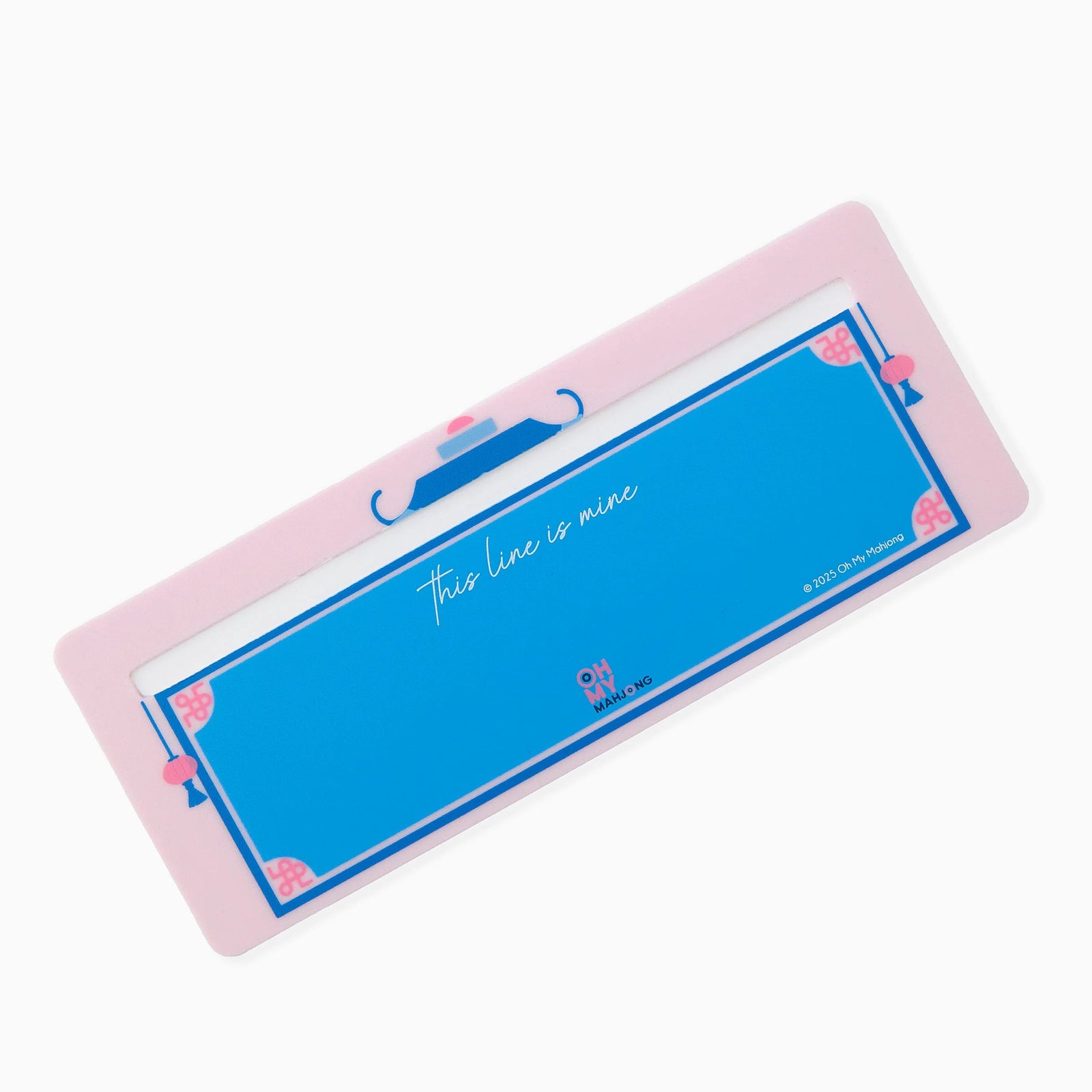 Light Pink Line Finder for Mahjong Card - The Preppy Bunny