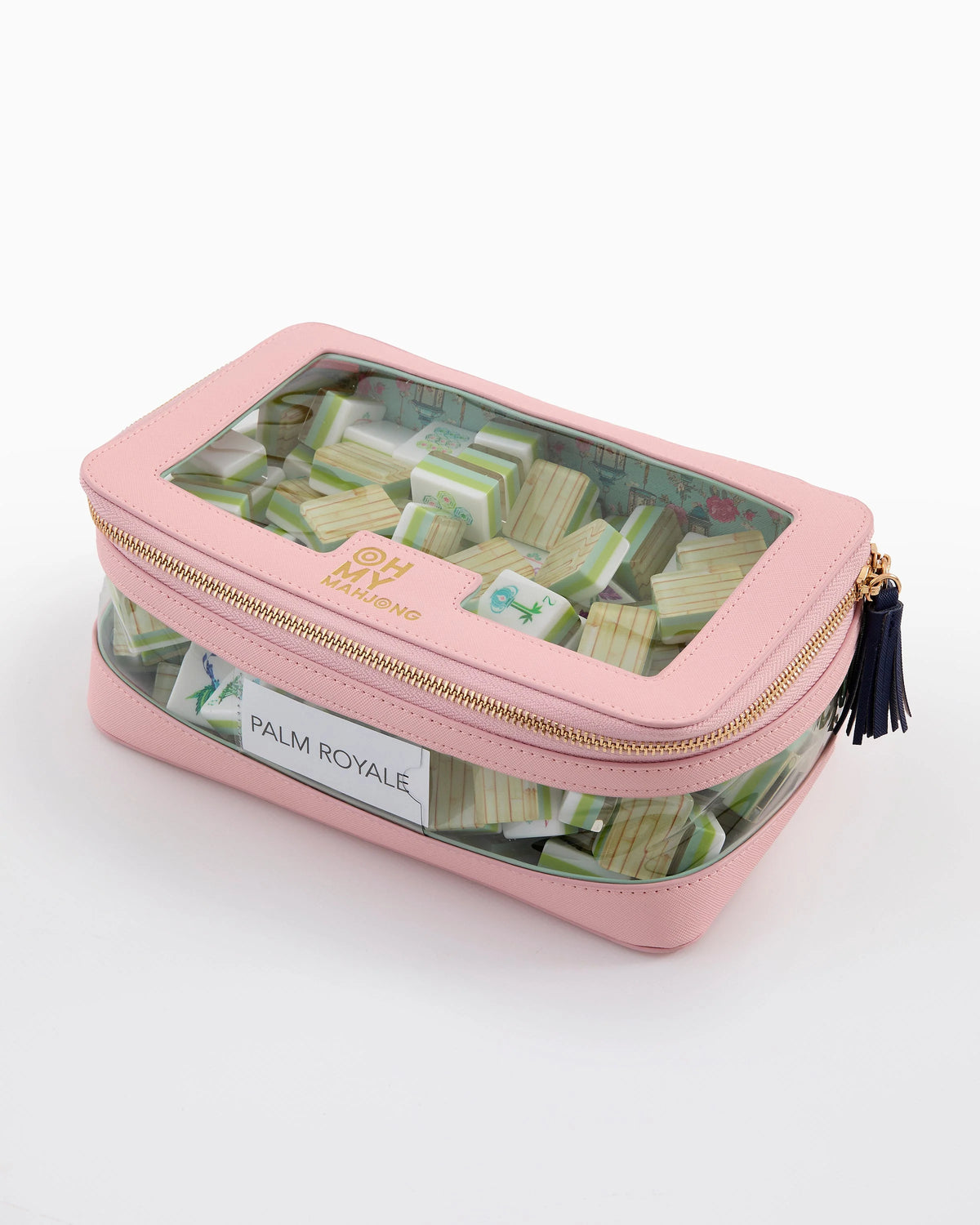 Light Pink Mahjong Tile Storage Bag - The Preppy Bunny